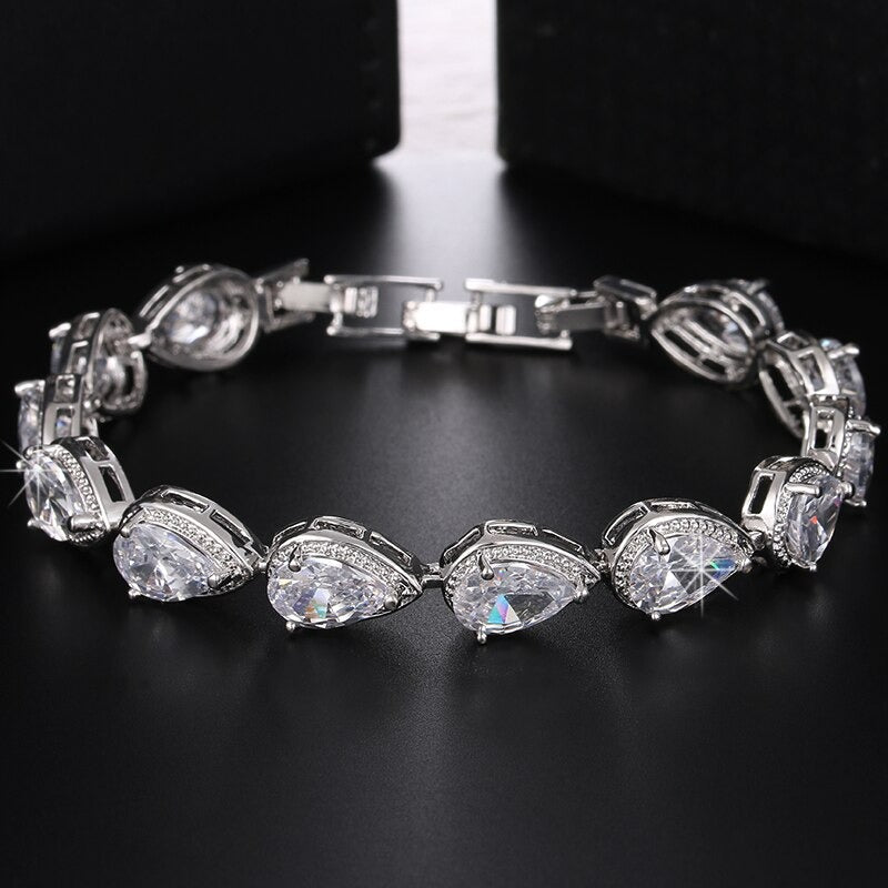 Crystal Pear Bracelet